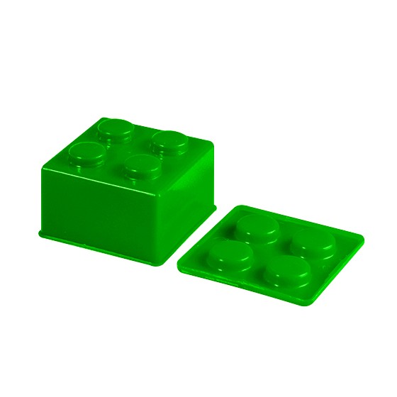 Green Building Block Jello Mold Container 100 ml BPA Free